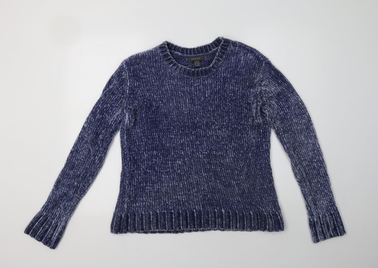 Primark Womens Blue Crew Neck  Polyester Pullover Jumper Size S
