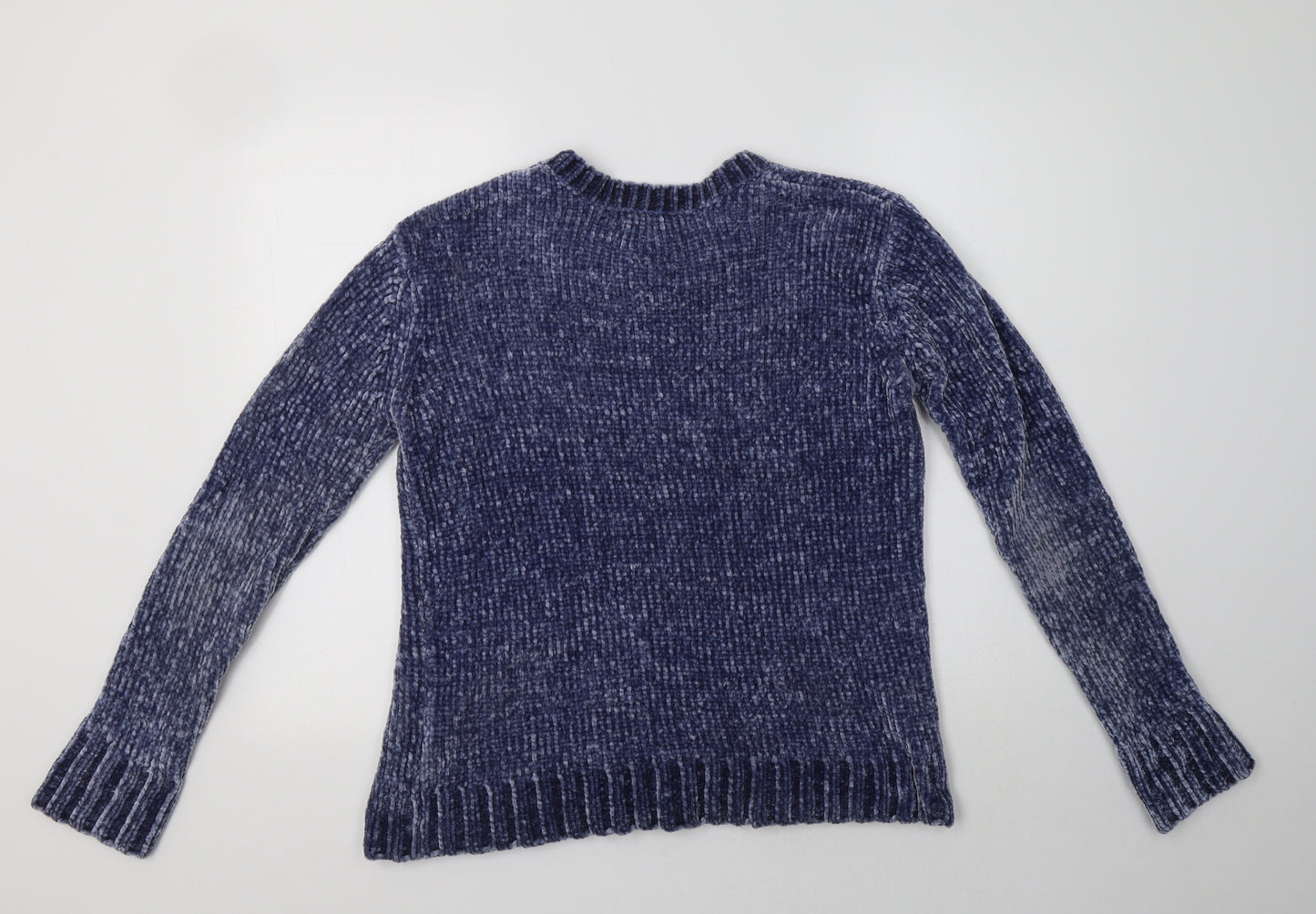Primark Womens Blue Crew Neck  Polyester Pullover Jumper Size S