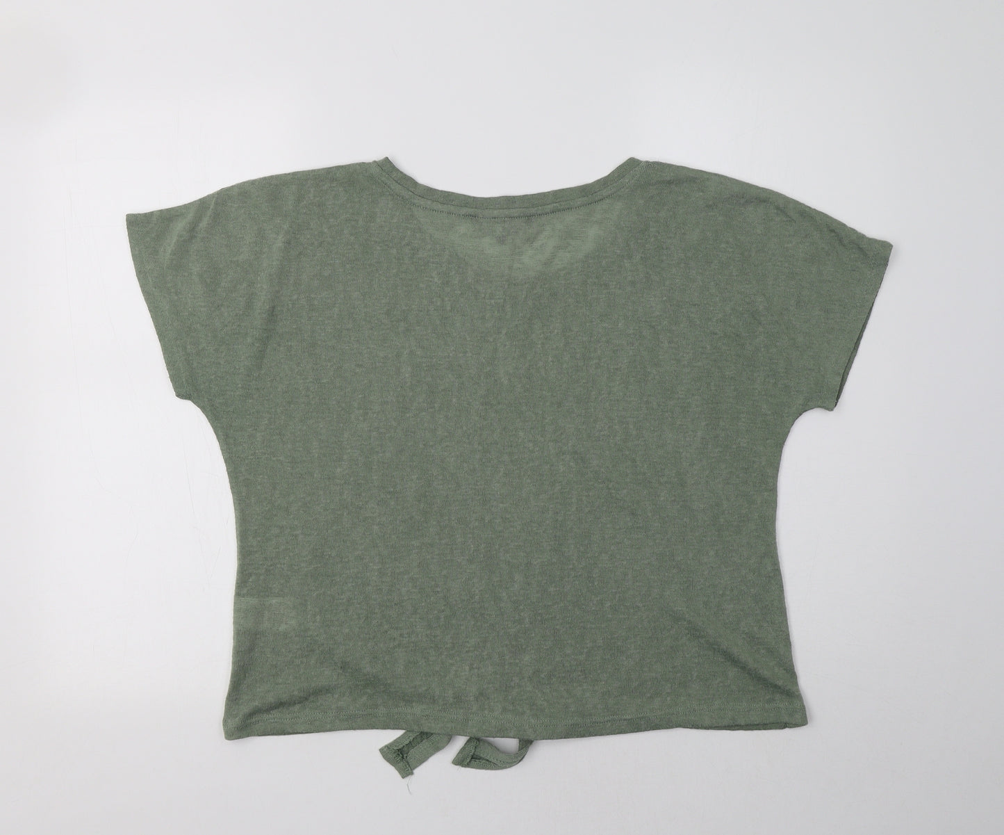Peacocs Womens Green  Polyester Basic Blouse Size 10 Boat Neck - C'est La Vie