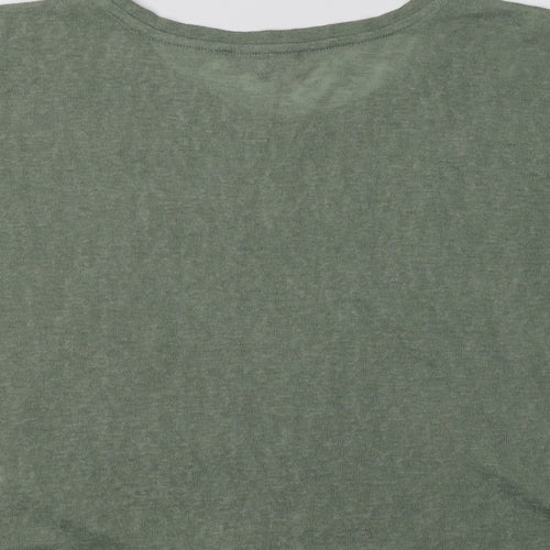 Peacocs Womens Green  Polyester Basic Blouse Size 10 Boat Neck - C'est La Vie