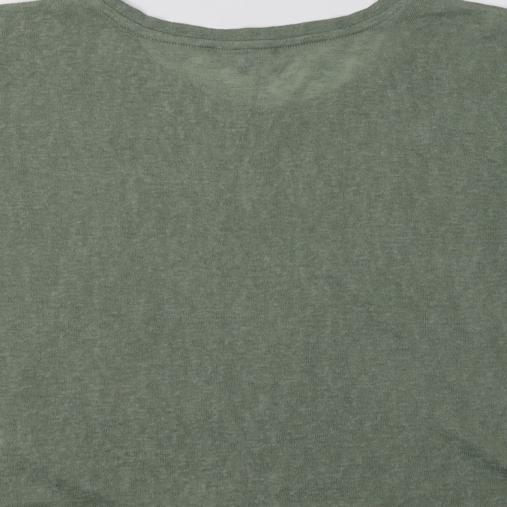 Peacocs Womens Green  Polyester Basic Blouse Size 10 Boat Neck - C'est La Vie