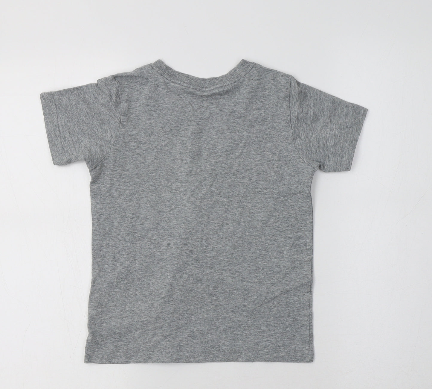 Nike Girls Grey  Cotton Basic T-Shirt Size 6-7 Years Crew Neck