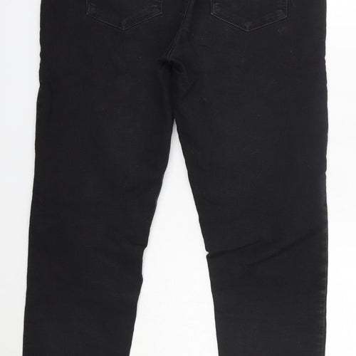 Peacocks Womens Black  Cotton Skinny Jeans Size 12 L28 in Regular