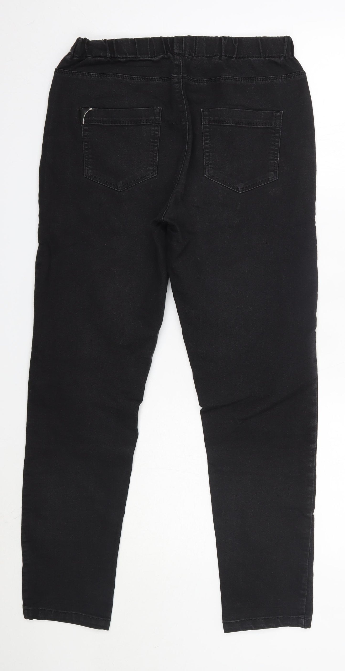 Peacocks Womens Black  Cotton Skinny Jeans Size 12 L28 in Regular