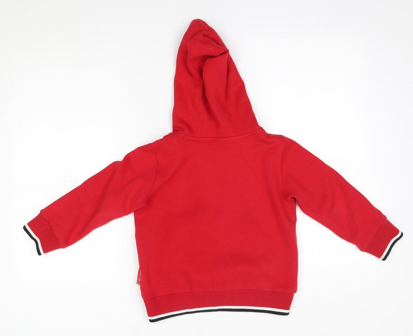 World Rugby Cup Boys Red  Cotton Pullover Hoodie Size 3-4 Years
