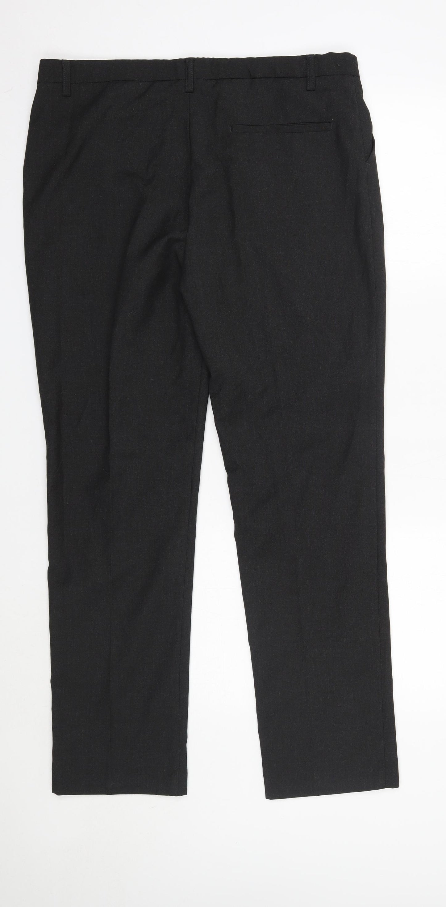 M&S Boys Grey  Polyester Dress Pants Trousers Size 15-16 Years  Regular  - PLUS Schoolwear