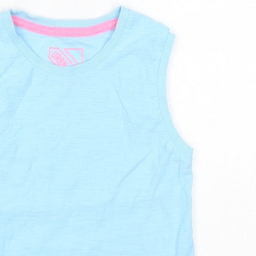 Matalan Girls Blue  100% Cotton Basic Tank Size 6 Years Round Neck