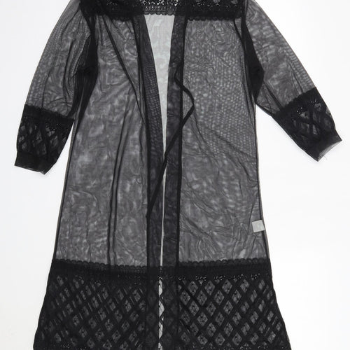 GMI Womens Black V-Neck  Polyester Cardigan Jumper Size L