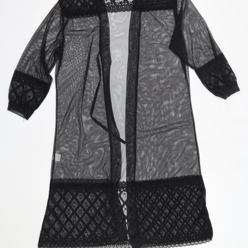 GMI Womens Black V-Neck  Polyester Cardigan Jumper Size L