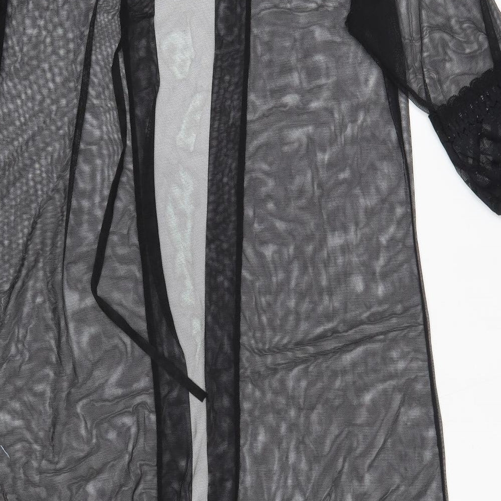 GMI Womens Black V-Neck  Polyester Cardigan Jumper Size L