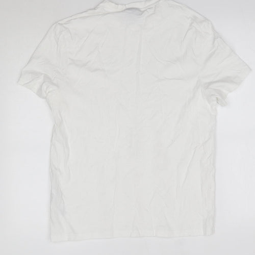 ASOS Mens White  Cotton  T-Shirt Size M Round Neck