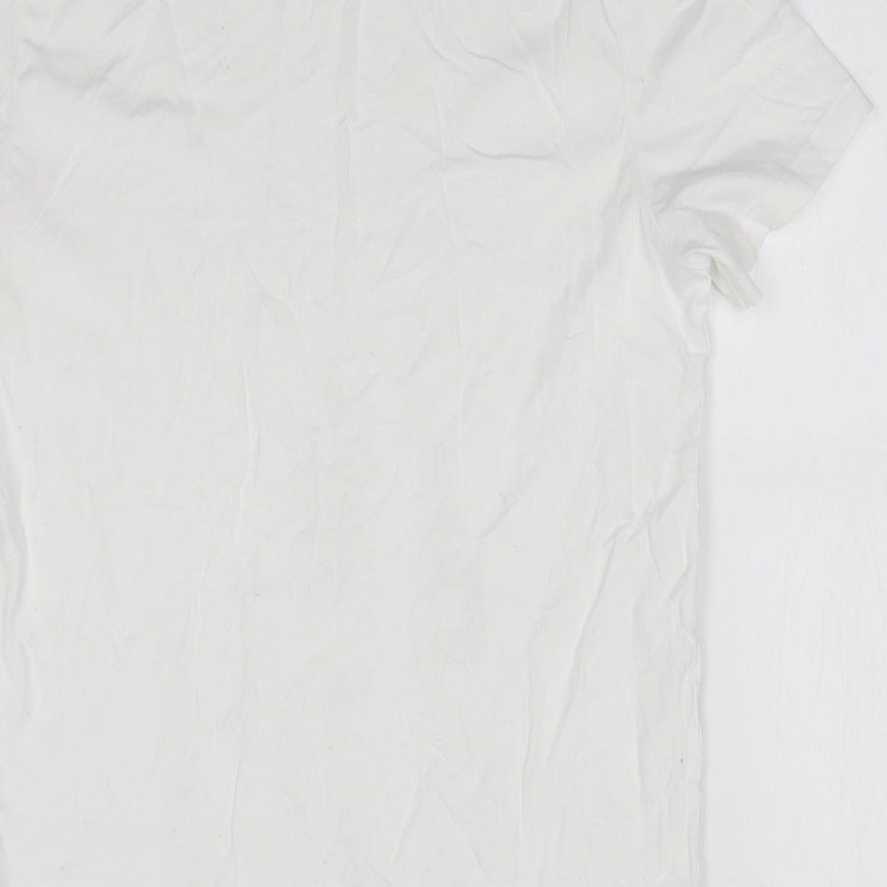 ASOS Mens White  Cotton  T-Shirt Size M Round Neck