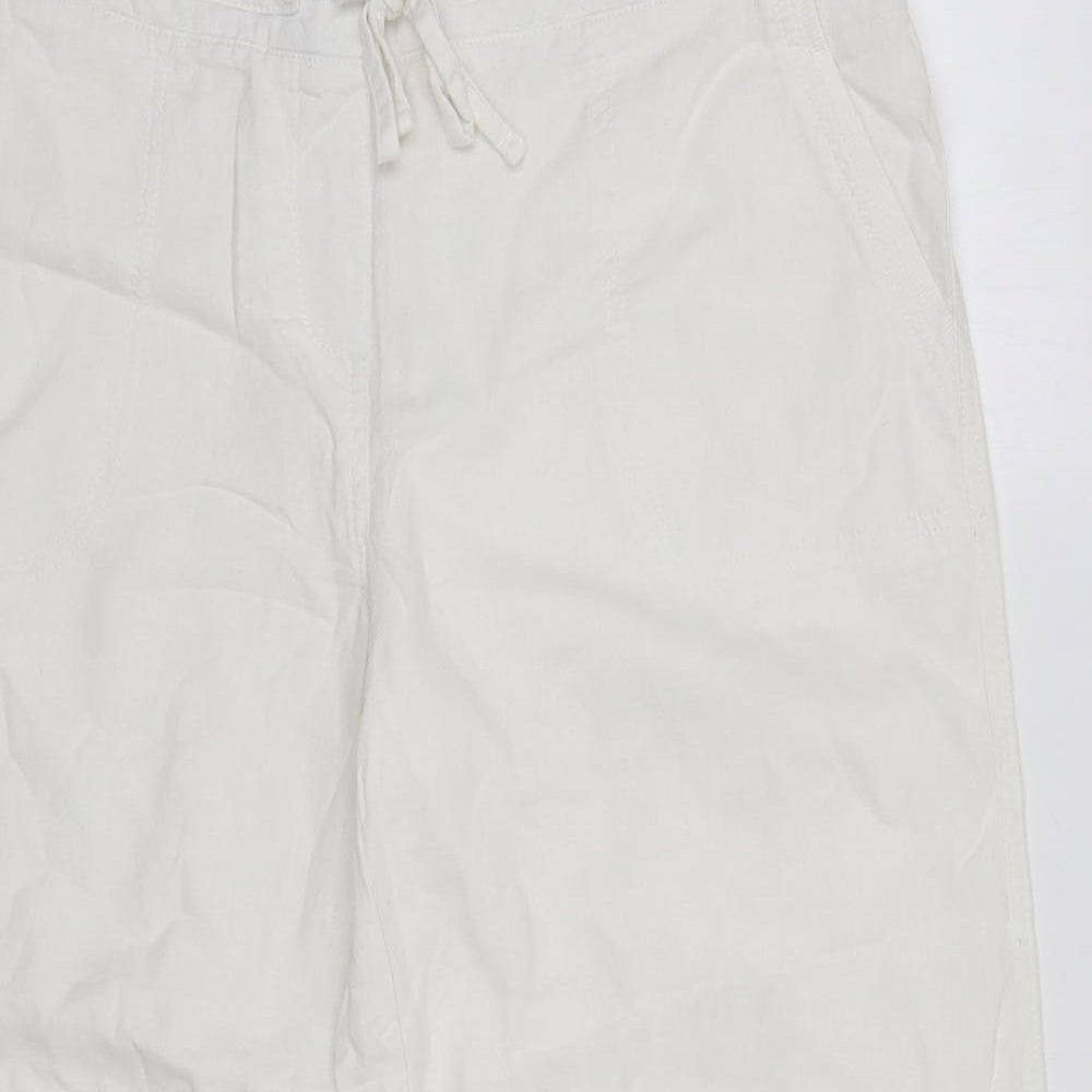 Intuition Womens White  Linen Trousers  Size 18 L25 in Regular