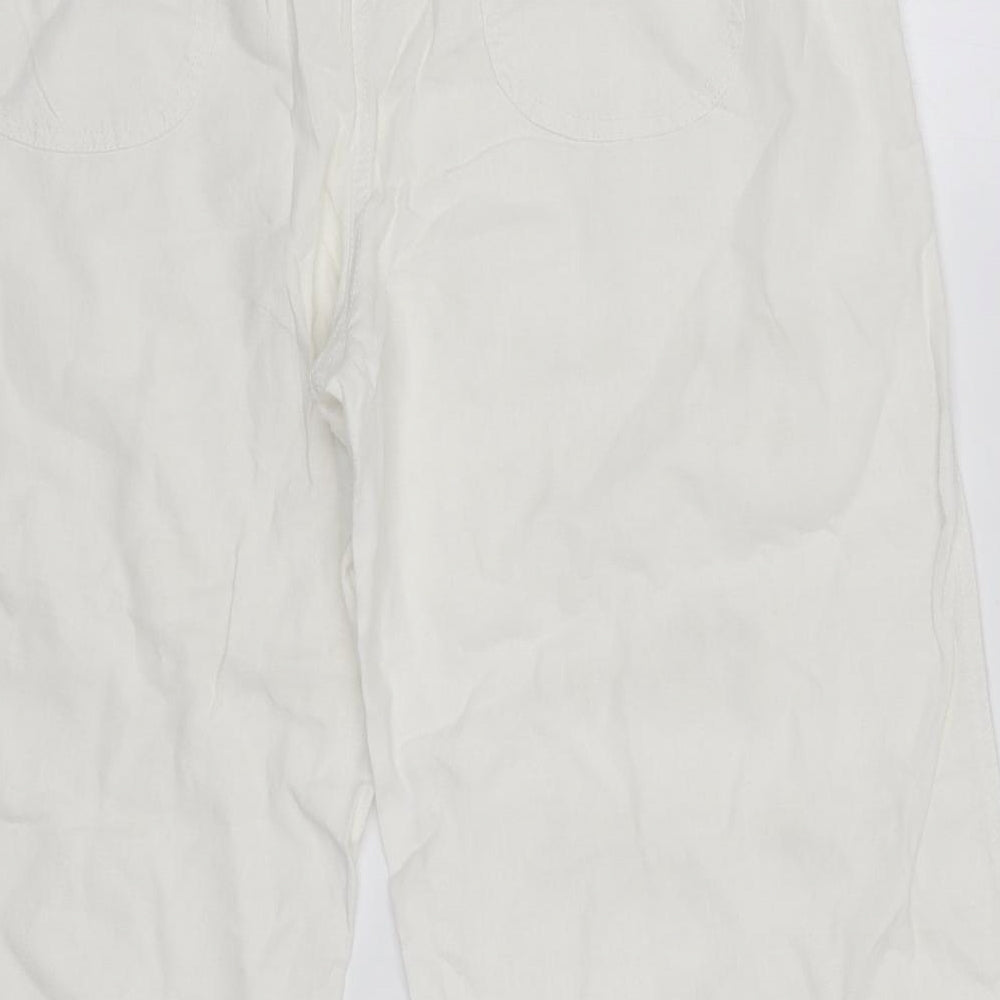 Intuition Womens White  Linen Trousers  Size 18 L25 in Regular