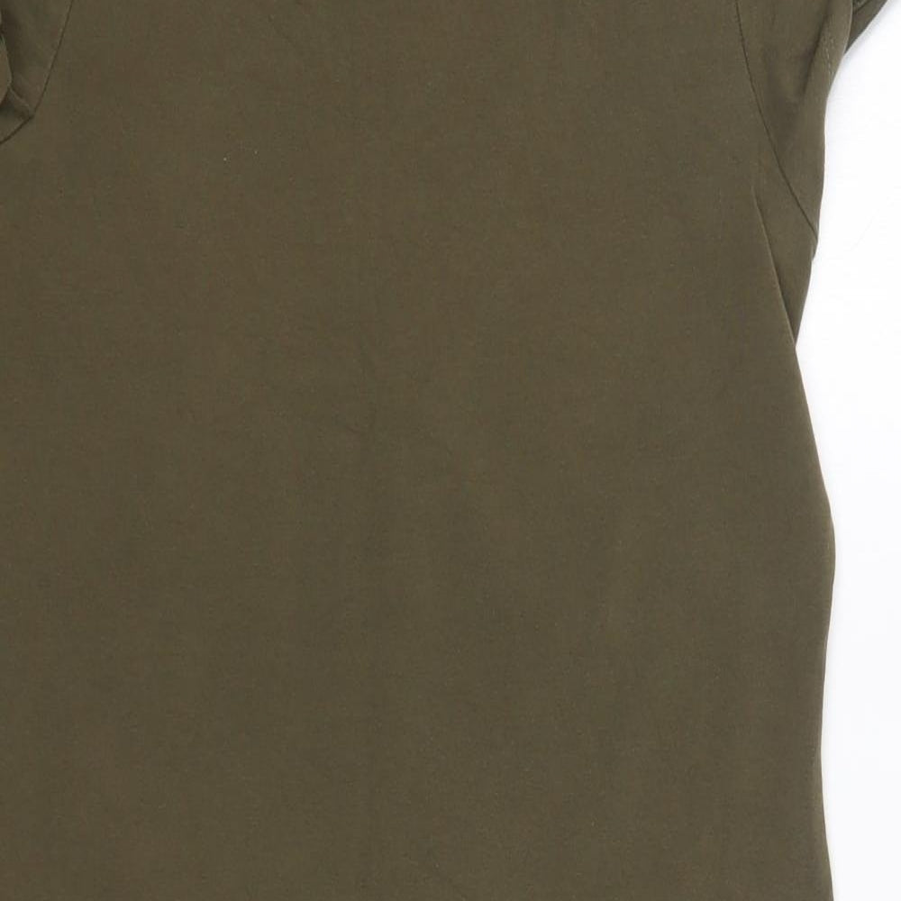 Primark Womens Green  Cotton Pencil Dress  Size 16  Round Neck