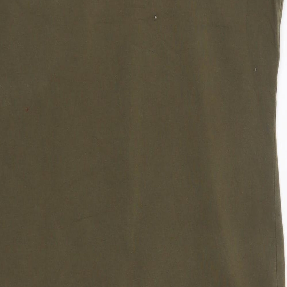 Primark Womens Green  Cotton Pencil Dress  Size 16  Round Neck
