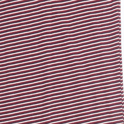 Shana Womens Red Striped 100% Cotton Tank Dress  Size L  Round Neck