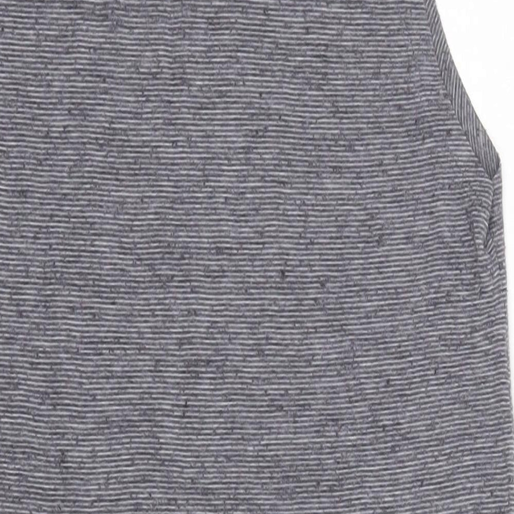 New Look Womens Grey  Polyester Basic Tank Size 8 Round Neck