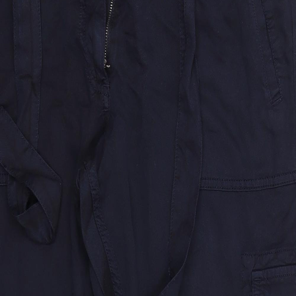 M&S Womens Blue  Modal Trousers  Size 16 L27 in Regular  - Short