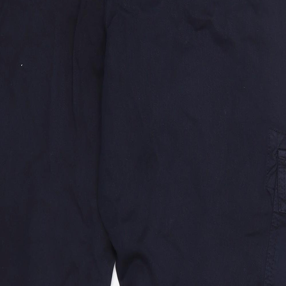M&S Womens Blue  Modal Trousers  Size 16 L27 in Regular  - Short
