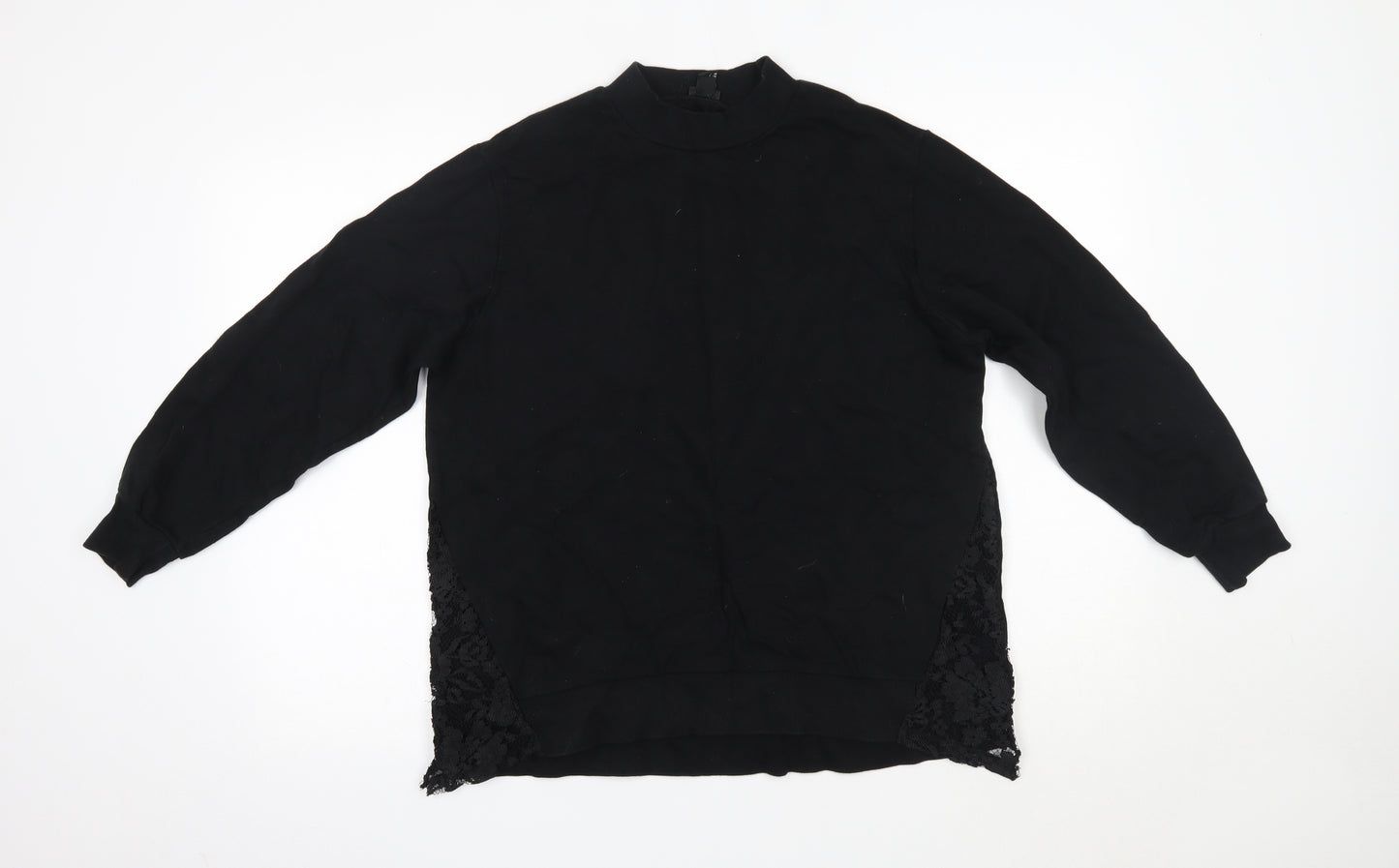 River Island Womens Black High Neck  Polyester Pullover Jumper Size S