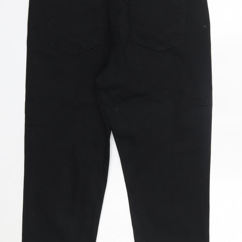 Matalan Womens Black  Cotton Cropped Jeans Size 10 L21 in Regular