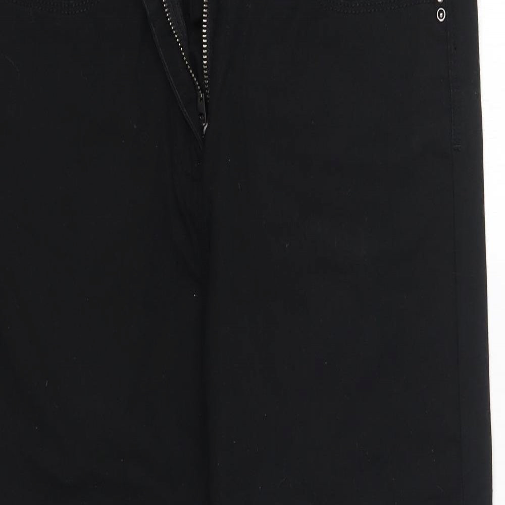 Matalan Womens Black  Cotton Cropped Jeans Size 10 L21 in Regular