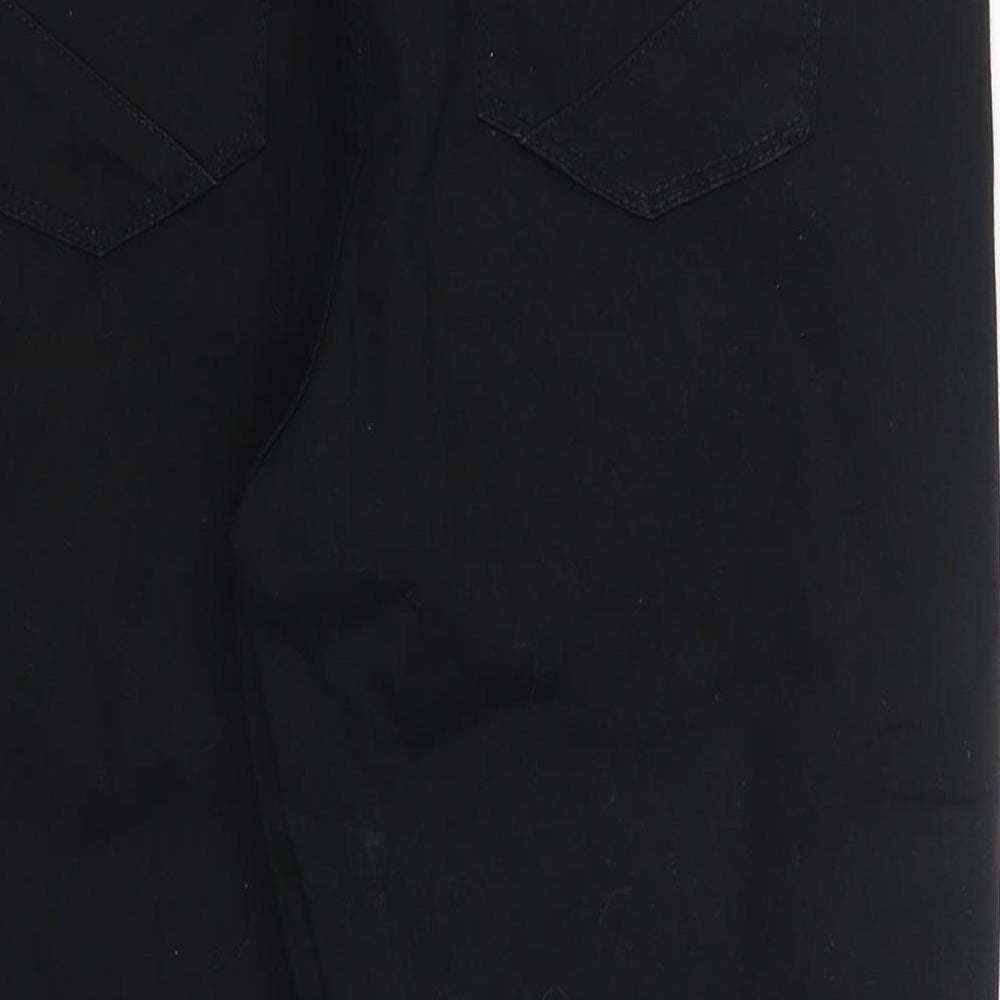 Matalan Womens Black  Cotton Cropped Jeans Size 10 L21 in Regular