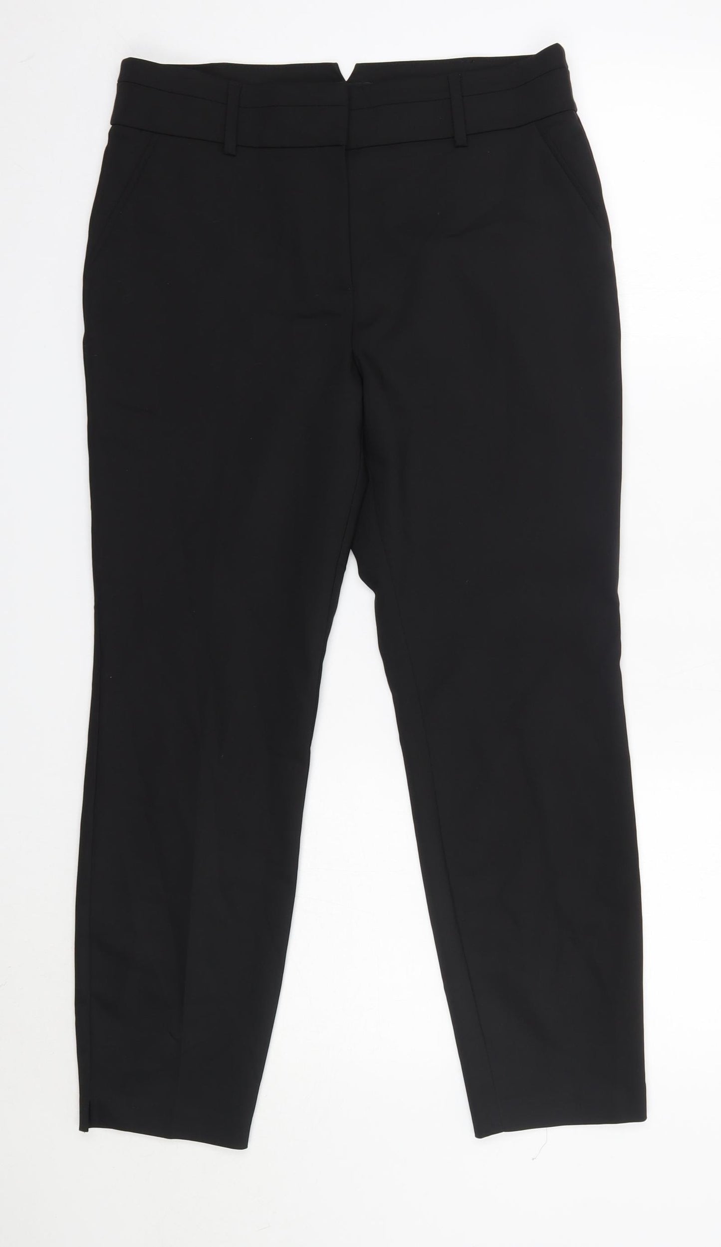 Matalan Womens Black  Cotton Dress Pants Trousers Size 12 L26 in Regular