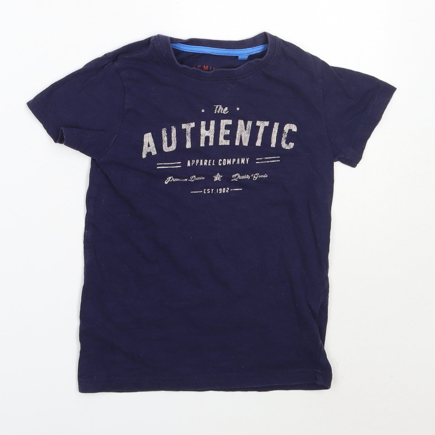 NEXT Boys Blue  100% Cotton Basic T-Shirt Size 5 Years Round Neck