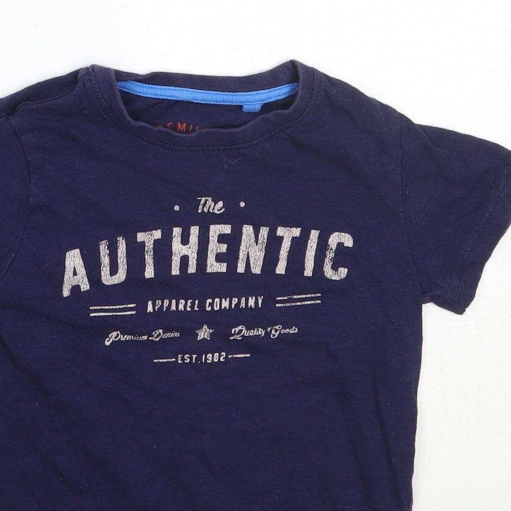 NEXT Boys Blue  100% Cotton Basic T-Shirt Size 5 Years Round Neck