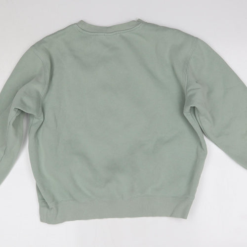 H&M Womens Green Round Neck  Cotton Pullover Jumper Size S   - Mickey Mouse