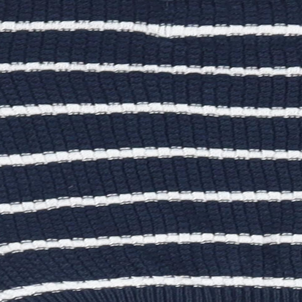 F&F Baby Blue Striped 100% Cotton Pullover Jumper Size 0-3 Months