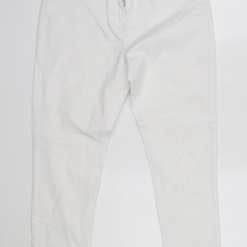 Anthology Womens White  Cotton Skinny Jeans Size 10 L26 in Slim