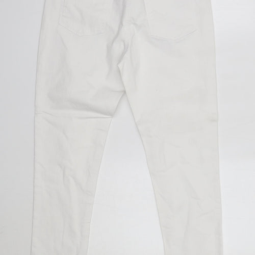 Anthology Womens White  Cotton Skinny Jeans Size 10 L26 in Slim