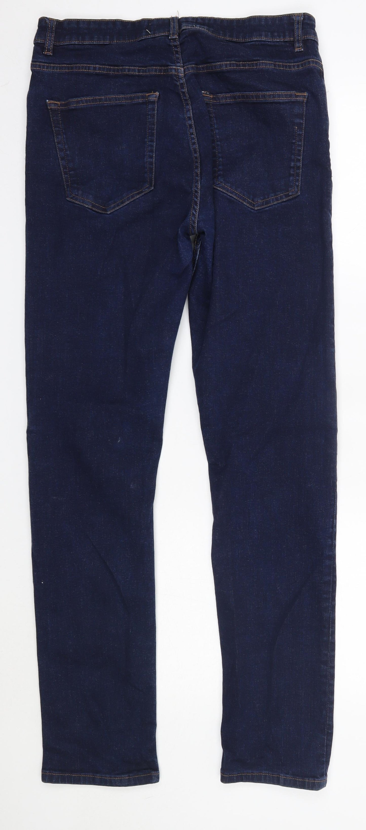 NEXT Mens Blue  Cotton Straight Jeans Size 34 L31 in Slim  - Long