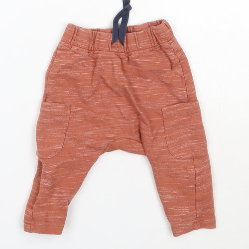 Nutmeg Baby Orange  Cotton Jogger Trousers Size 3-6 Months
