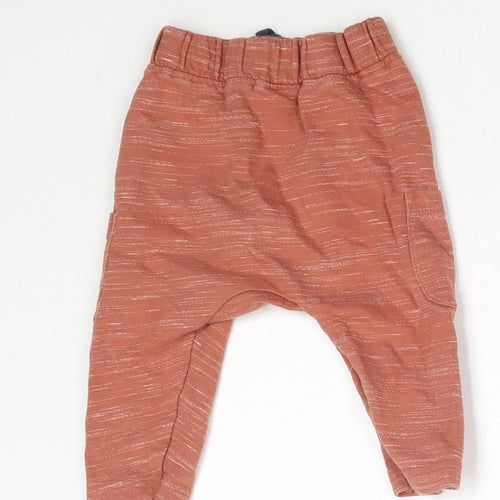 Nutmeg Baby Orange  Cotton Jogger Trousers Size 3-6 Months