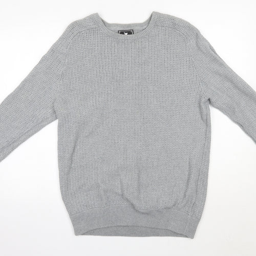 John Partridge Mens Grey Round Neck  Cotton Pullover Jumper Size XL