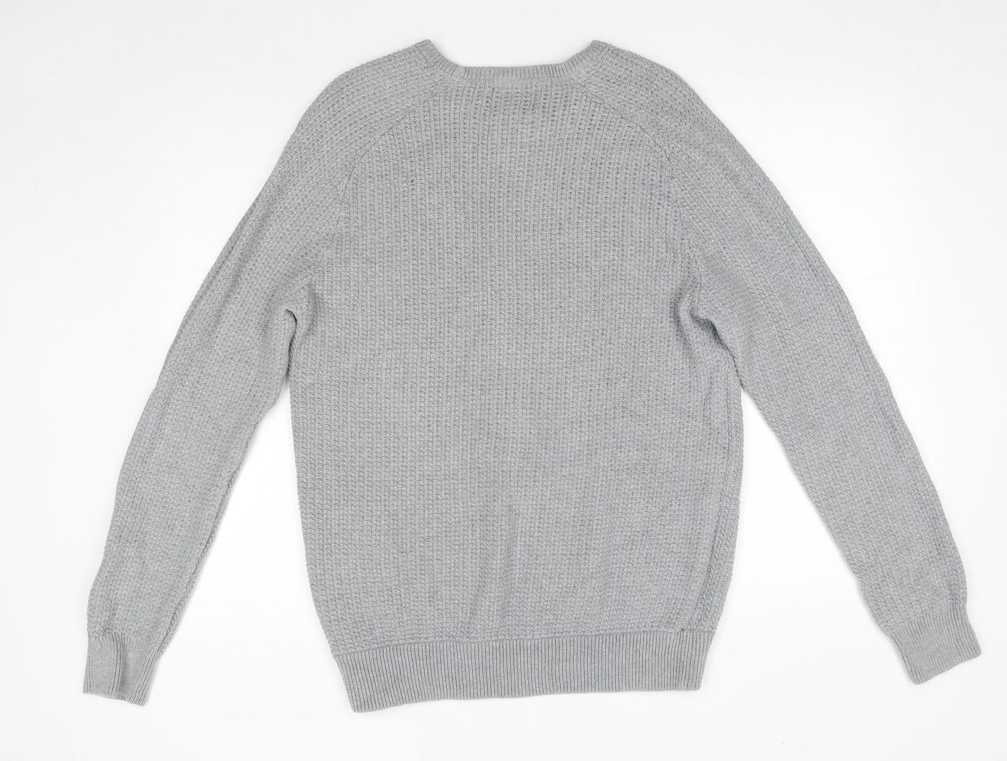 John Partridge Mens Grey Round Neck  Cotton Pullover Jumper Size XL