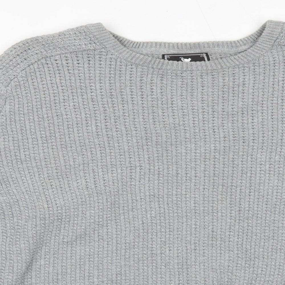John Partridge Mens Grey Round Neck  Cotton Pullover Jumper Size XL