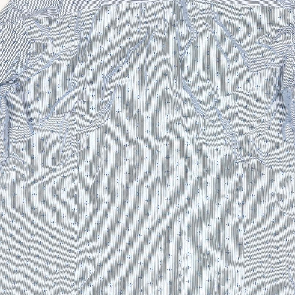 Primark Mens Blue  Cotton  Dress Shirt Size 15.5 Collared