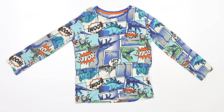 Nutmeg Boys Multicoloured 100% Cotton Basic Casual Size 9-10 Years Round Neck