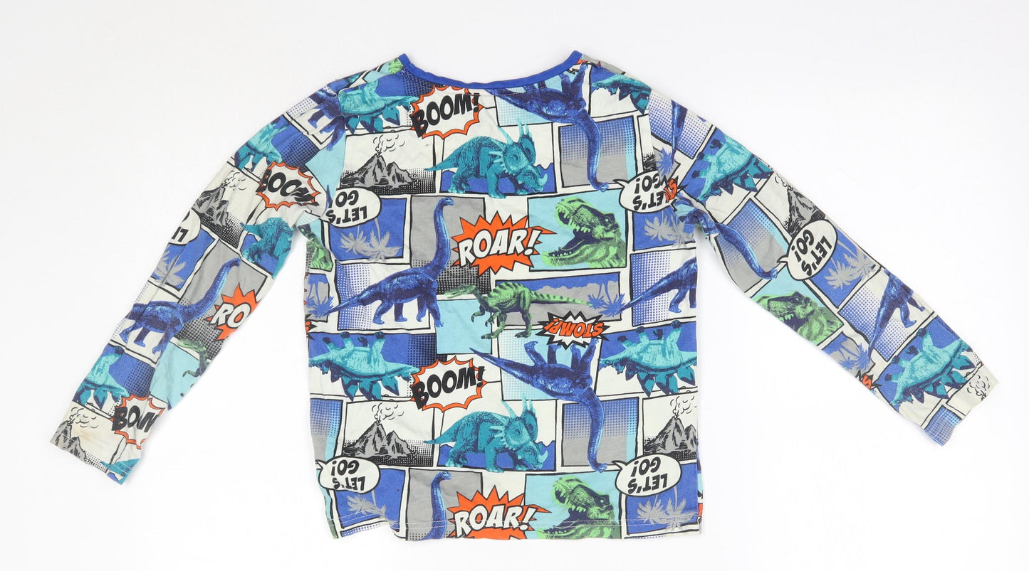 Nutmeg Boys Multicoloured  100% Cotton Basic Casual Size 9-10 Years Round Neck