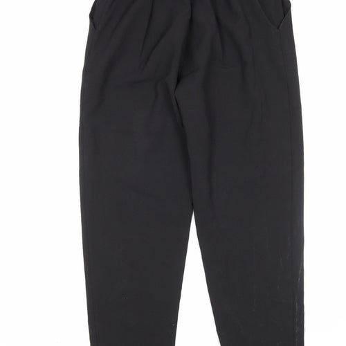 Preworn Womens Black  Polyester Trousers  Size 16 L29 in Regular