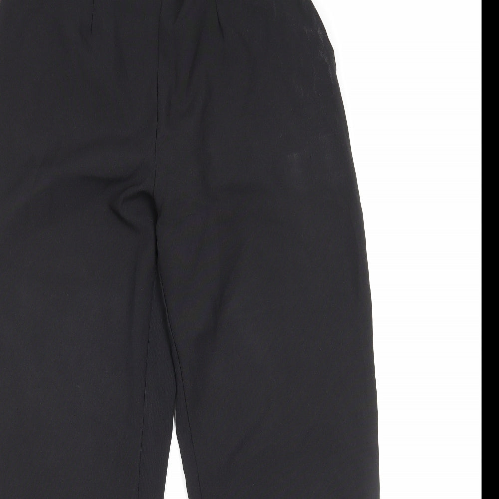 Preworn Womens Black  Polyester Trousers  Size 16 L29 in Regular