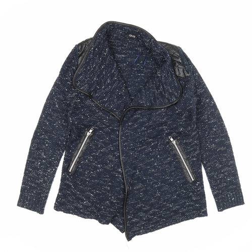 Quiz Womens Blue V-Neck  Polyester Cardigan Jumper Size S
