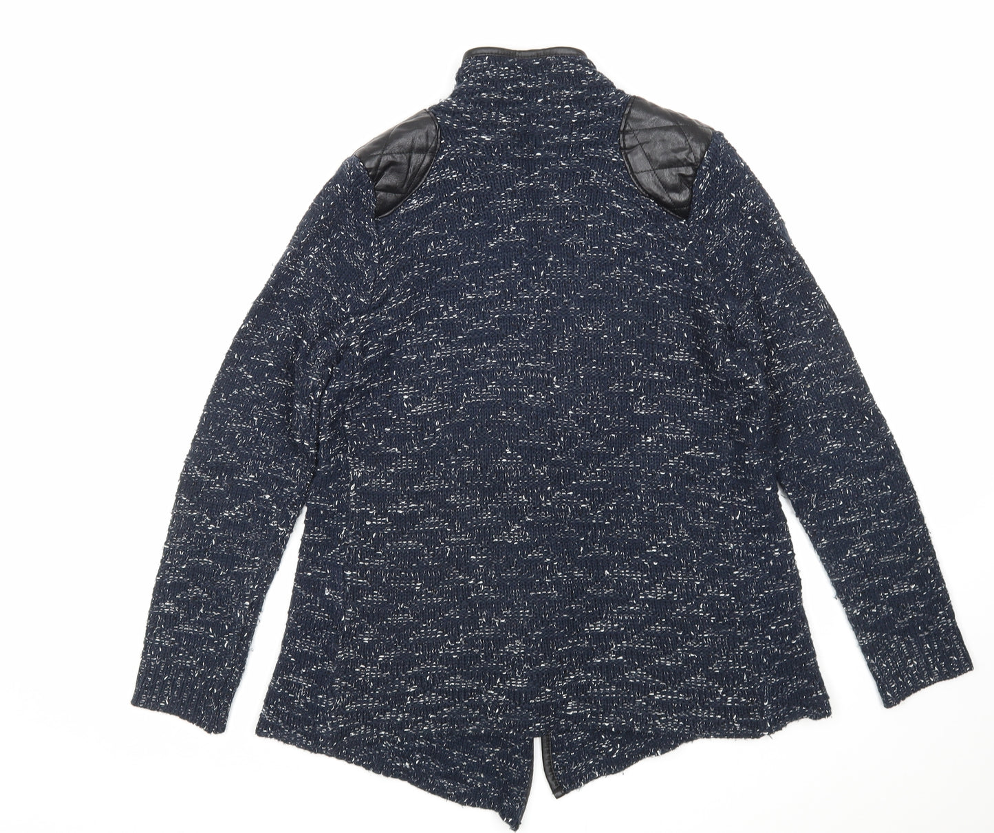 Quiz Womens Blue V-Neck  Polyester Cardigan Jumper Size S