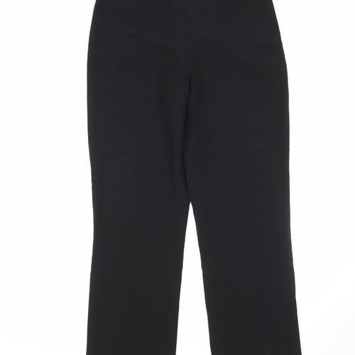Debenhams Womens Black  Polyester Trousers  Size 12 L29 in Regular