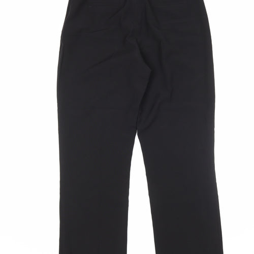 Debenhams Womens Black  Polyester Trousers  Size 12 L29 in Regular